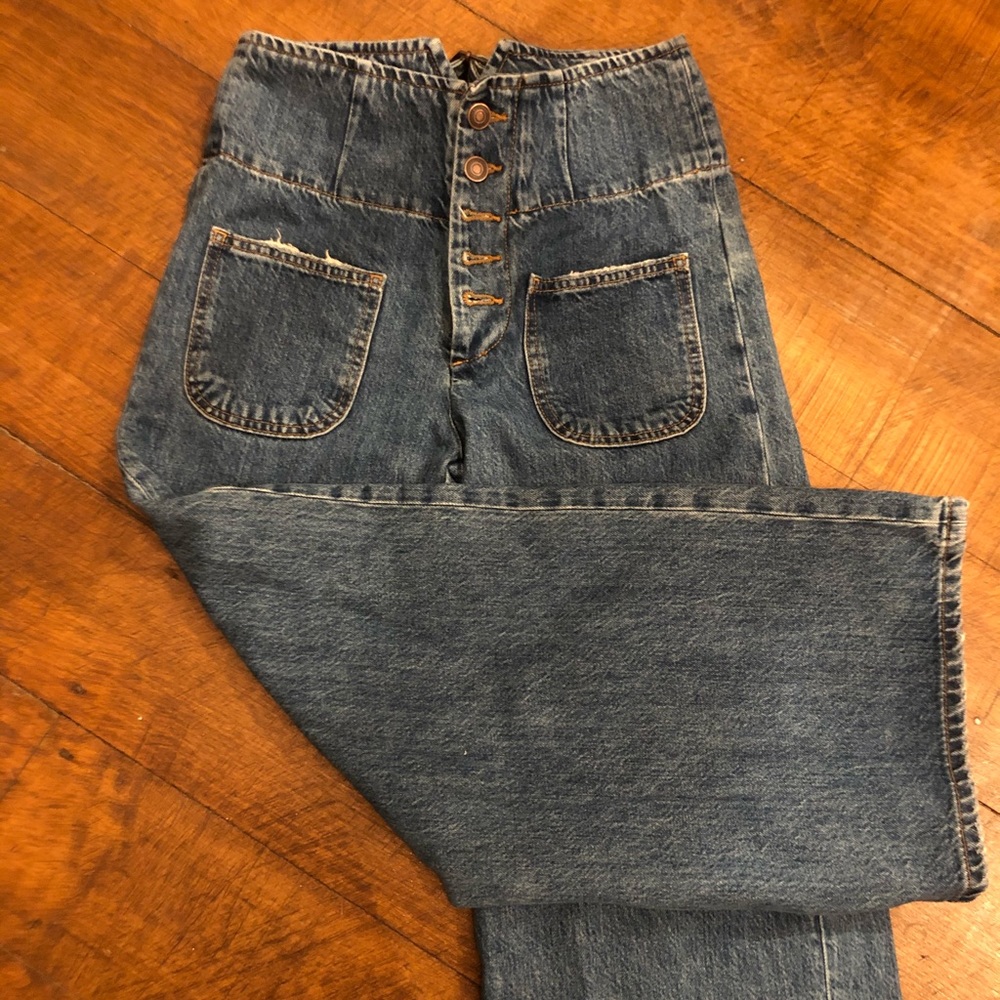 Free people wide leg jeans